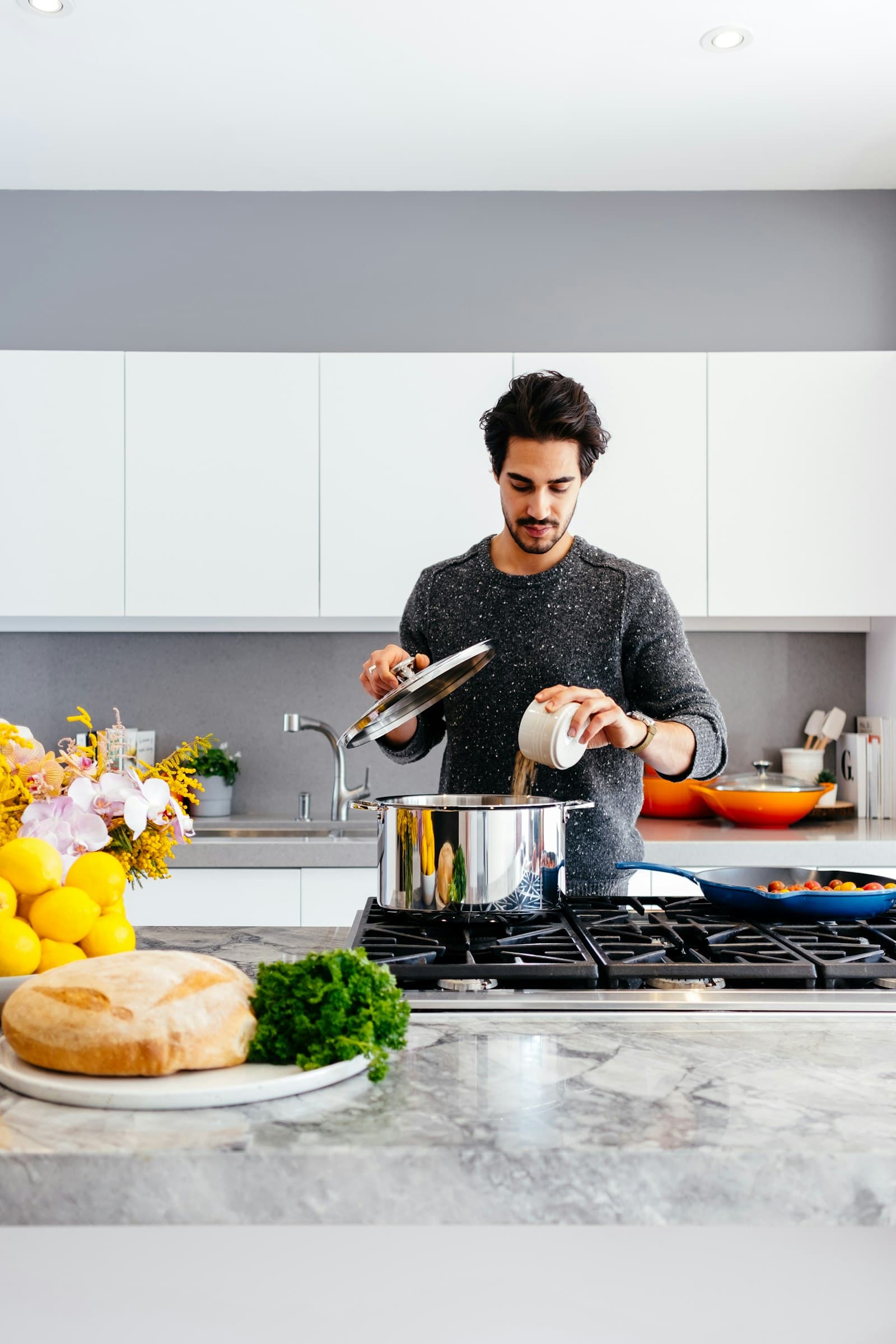 Man preparing food in the kitchen
